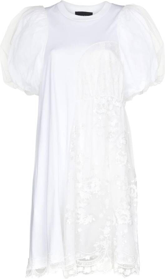 Simone Rocha Midi-jurk met pailletten Wit