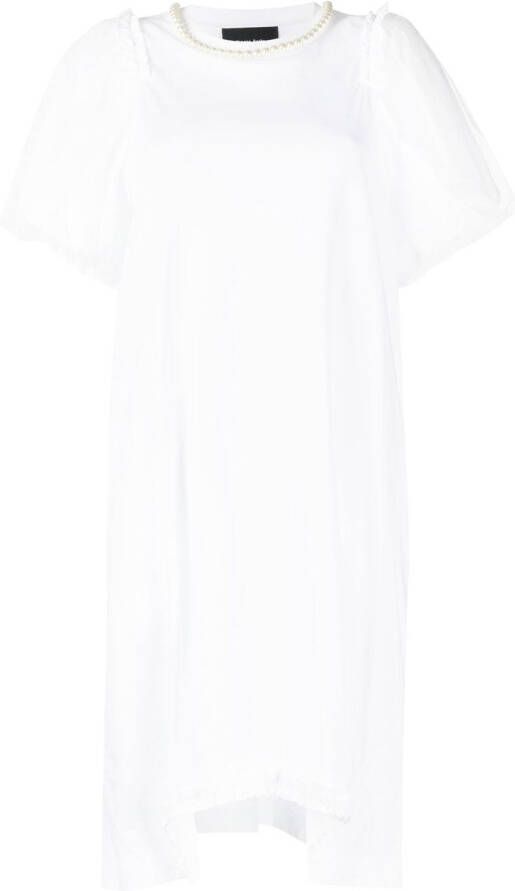 Simone Rocha Midi-jurk met pofmouwen Wit