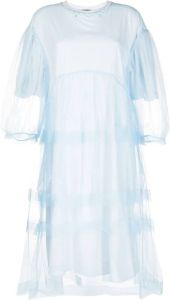 Simone Rocha Midi-jurk met tule Blauw