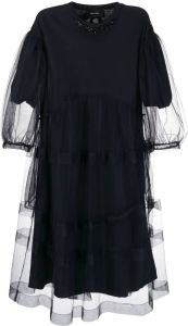 Simone Rocha Midi-jurk met tule vlak Zwart