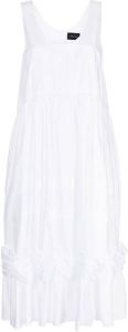 Simone Rocha Mouwloze midi-jurk Wit