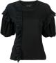 Simone Rocha T-shirt met pofmouwen Zwart - Thumbnail 1