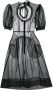 Simone Rocha Midi-jurk met pofmouwen Zwart - Thumbnail 1