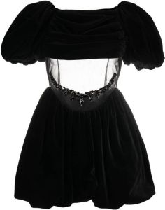 Simone Rocha Mini-jurk met doorzichtig vlak Zwart
