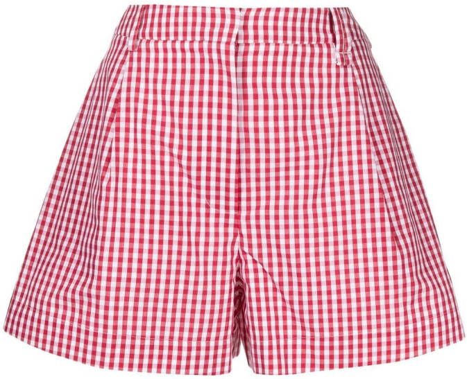 Simone Rocha Shorts met gingham ruit Rood