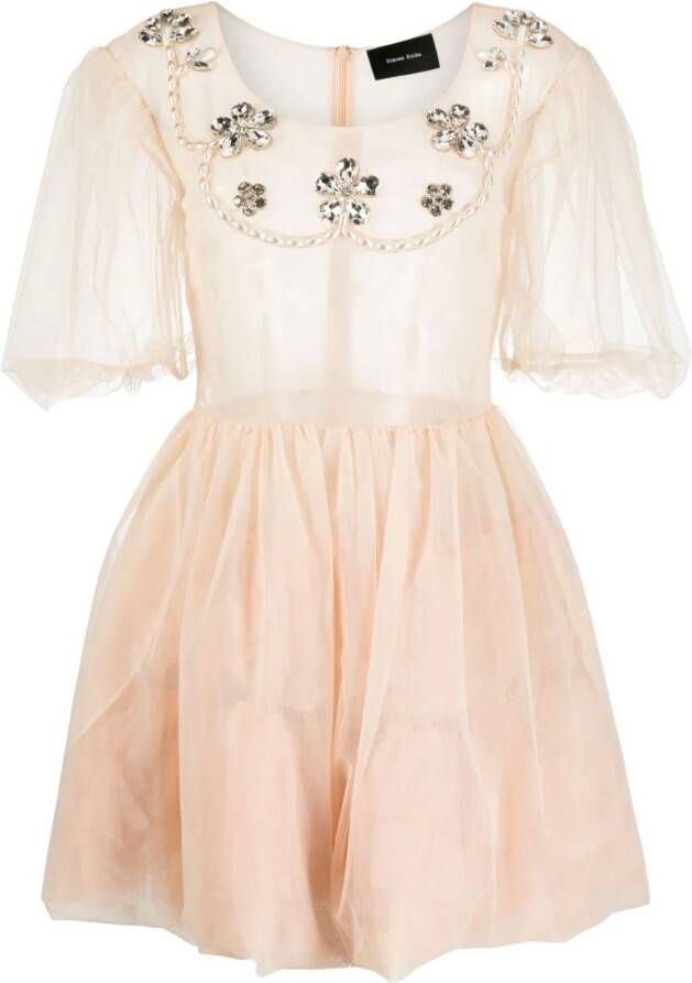 Simone Rocha Tulen mini-jurk Roze