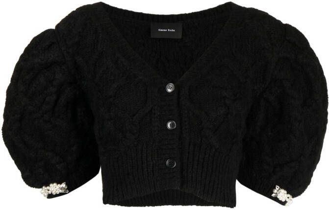 Simone Rocha Vest met pofmouwen Zwart