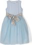 Simonetta Jurk met strikdetail Blauw - Thumbnail 1