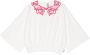Simonetta Cropped blouse Wit - Thumbnail 1