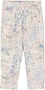 Simonetta ditsy floral print trousers Wit