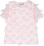 Simonetta T-shirt met bloe patch Roze - Thumbnail 1