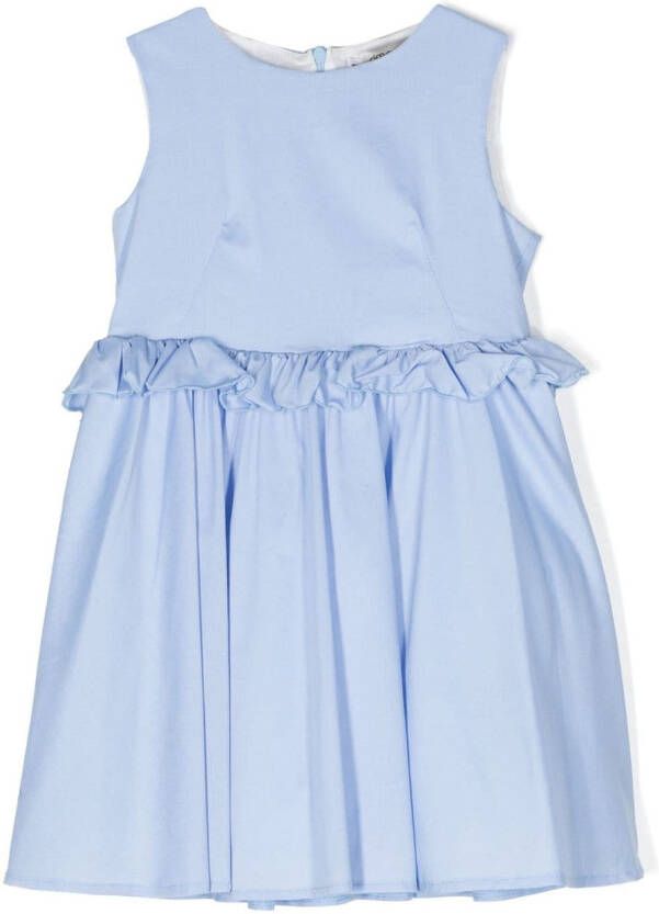 Simonetta Geplooide jurk Blauw