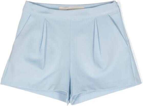 Simonetta Geplooide shorts Blauw