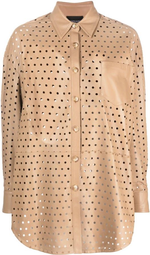 Simonetta Ravizza Leren shorts Bruin