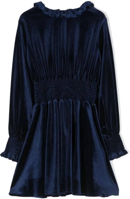 Simonetta Fluwelen jurk Blauw
