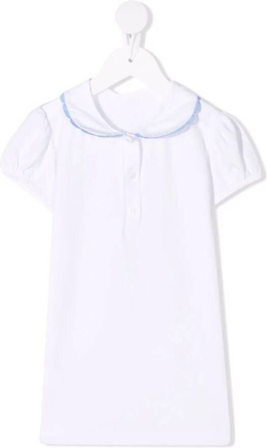 Siola Blouse met contrasterende afwerking Wit