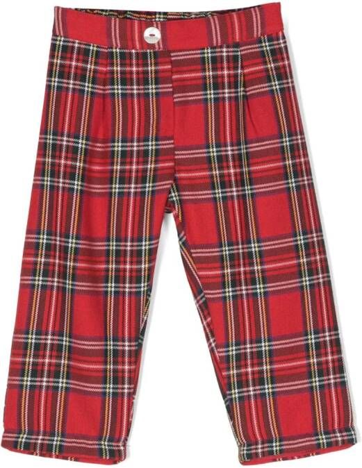 Siola Broek met tartan ruit Rood