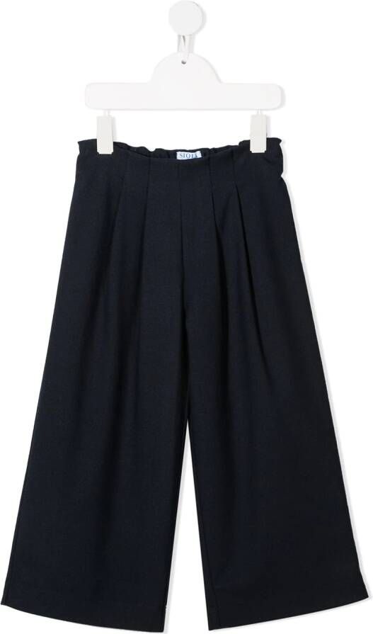 Siola Broek met wijde pijpen Blauw