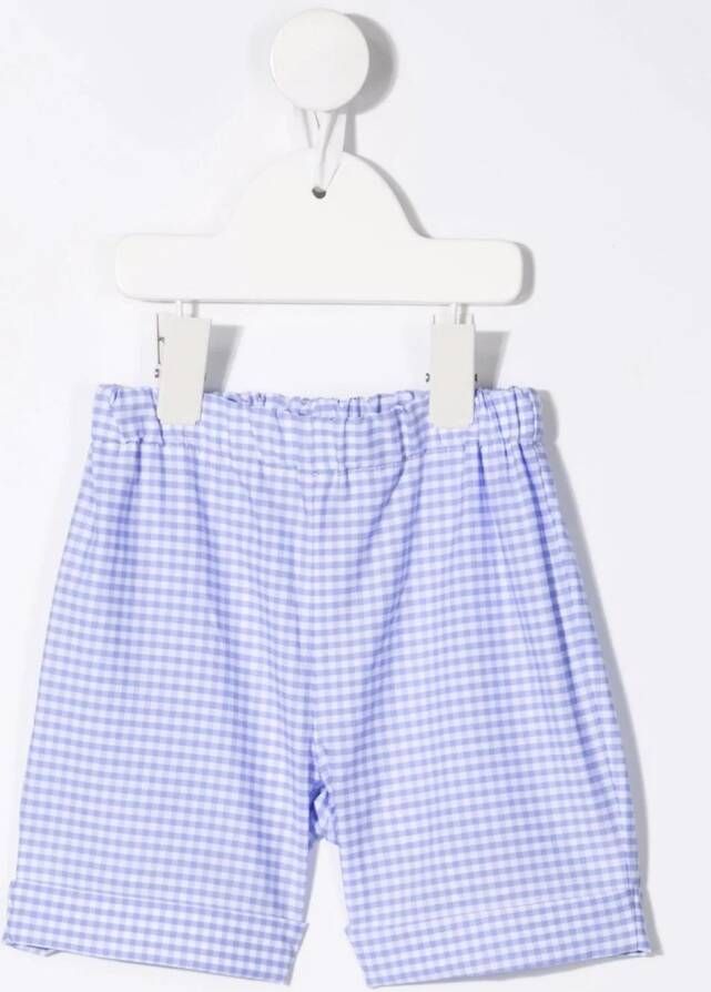 Siola Geruite shorts Blauw