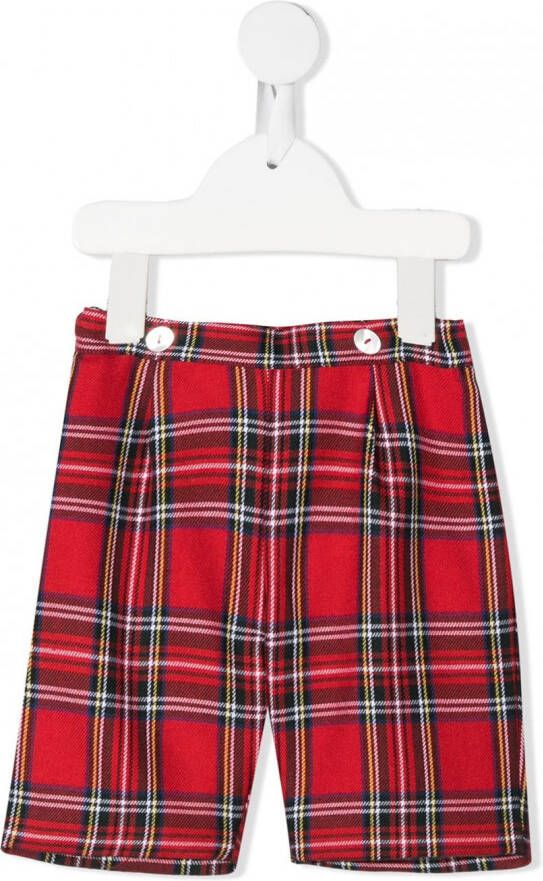 Siola Geruite shorts Rood