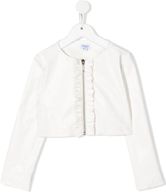 Siola Jack met ruche afwerking Wit