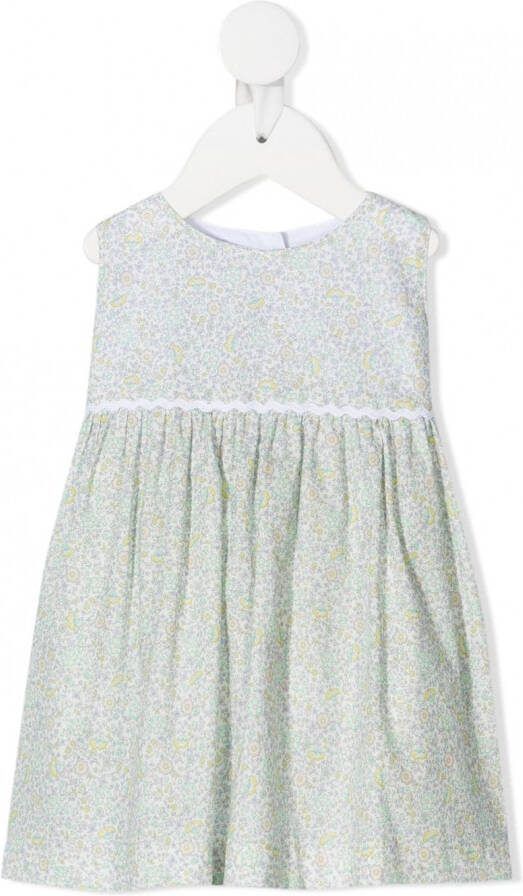 Siola Jurk met bloe print Groen