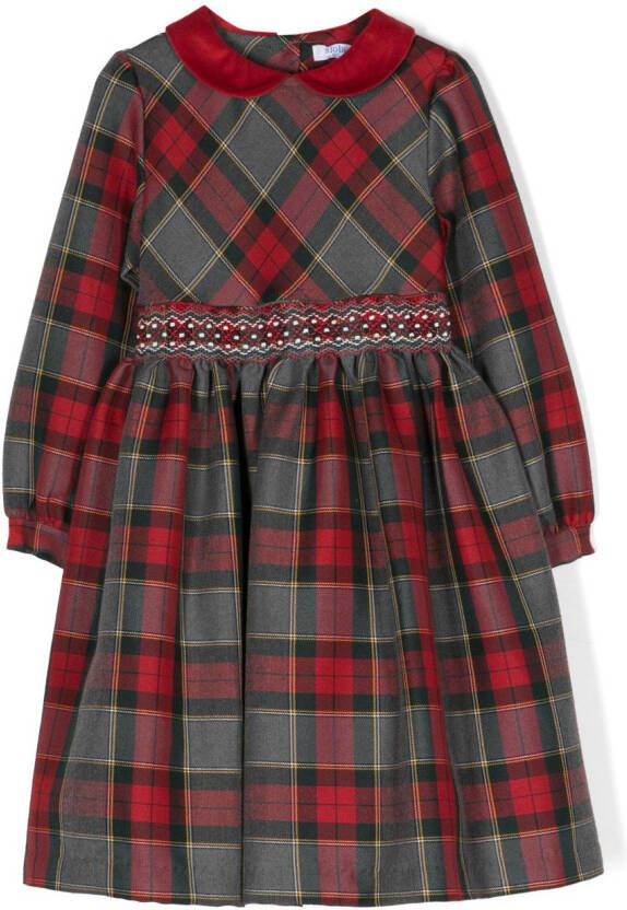 Siola Jurk met tartan ruit Grijs