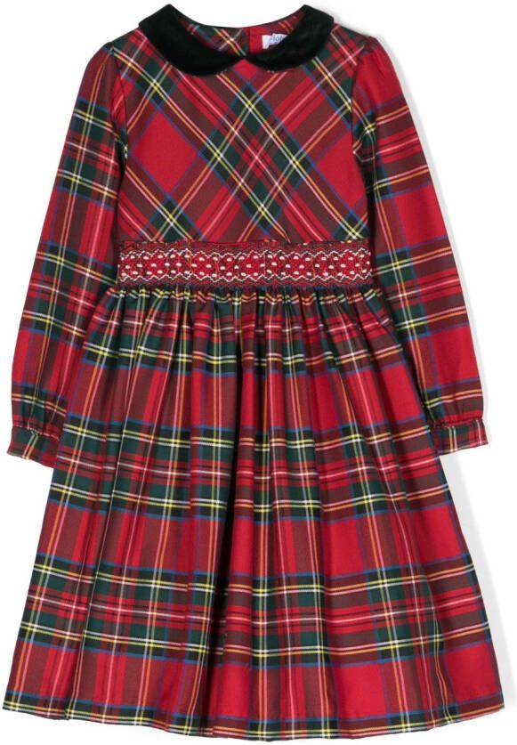 Siola Jurk met tartan ruit Rood