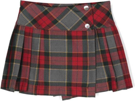 Siola Plooirok met tartan ruit Grijs