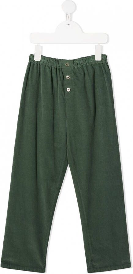 Siola Ribfluwelen broek Groen