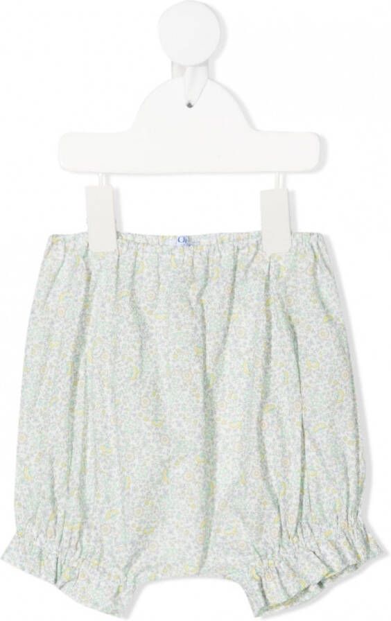 Siola Shorts met bloe print Groen