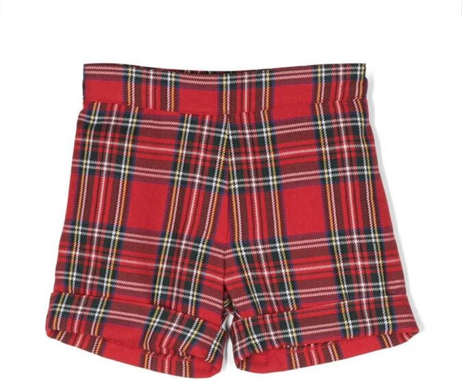 Siola Shorts met tartan ruit Rood