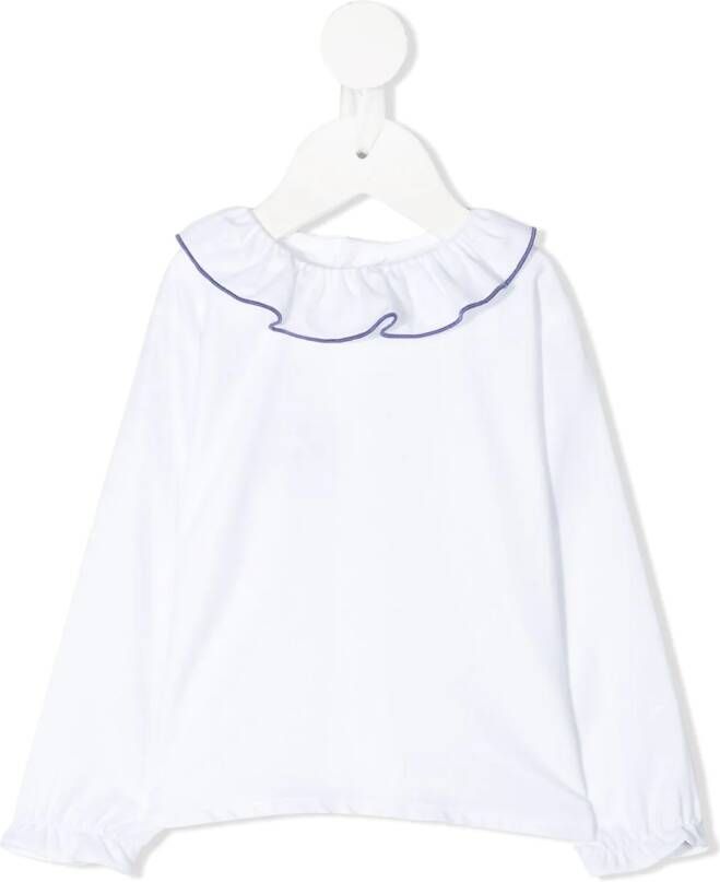 Siola Top met ruche afwerking Wit