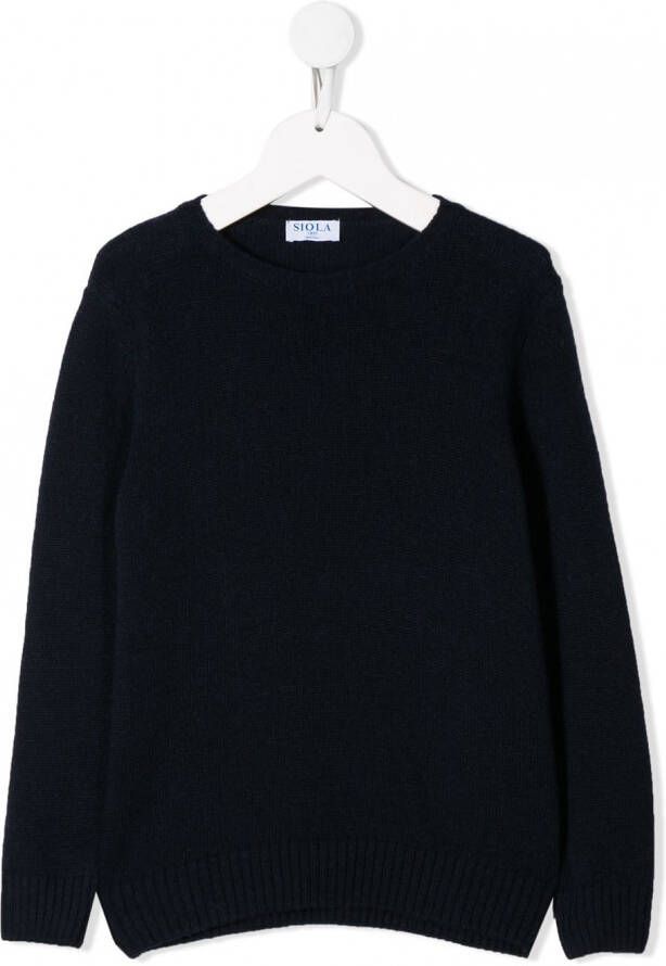 Siola Trui met ronde hals Blauw