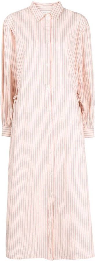 Skall Studio Gestreepte blousejurk Roze