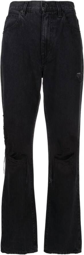 SLVRLAKE Jeans met gescheurd detail Zwart