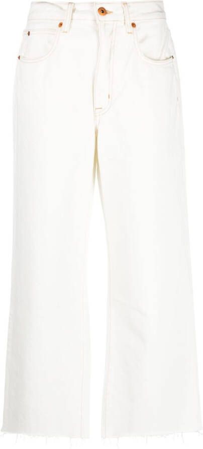 SLVRLAKE Jeans met wijde pijpen Wit