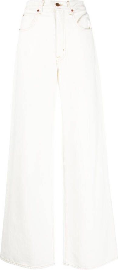 SLVRLAKE Jeans met wijde pijpen Wit