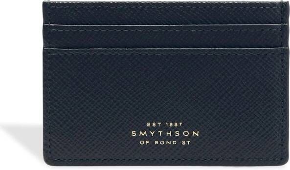 Smythson Leren pasjeshouder Blauw