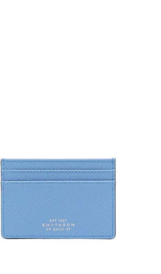 Smythson Leren pasjeshouder Blauw
