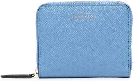 Smythson Leren portemonnee Blauw