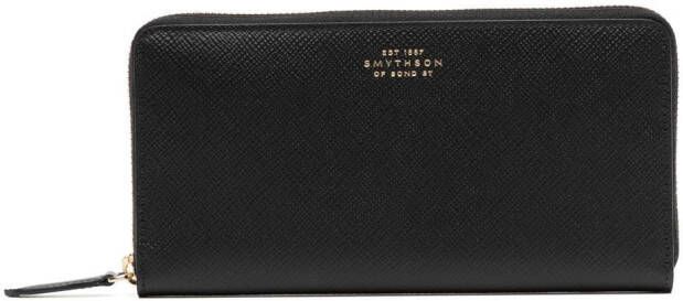 Smythson Leren portemonnee Zwart