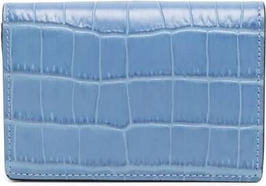 Smythson Portemonnee met krokodillen-effect Blauw