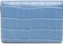 Smythson Portemonnee met krokodillen-effect Blauw - Thumbnail 1
