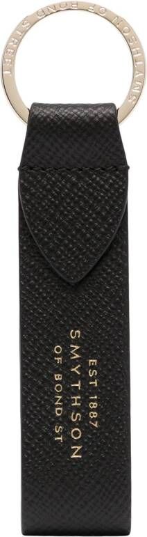 Smythson Sleutelhanger met logo Zwart