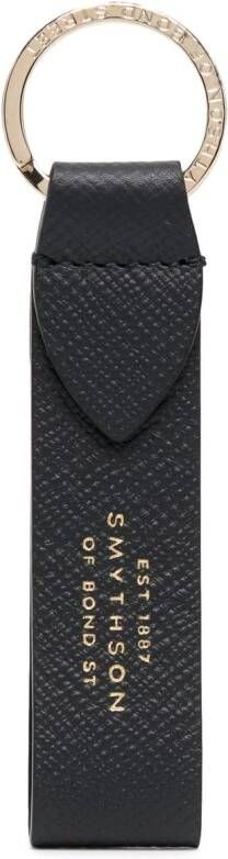 Smythson Sleutelhanger met logo Zwart