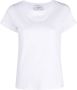 Wild Cashmere T-shirt met opgerolde mouwen Wit - Thumbnail 1