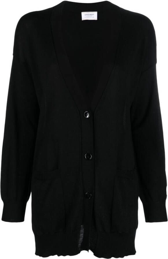 Wild Cashmere Vest met knoopsluiting Zwart