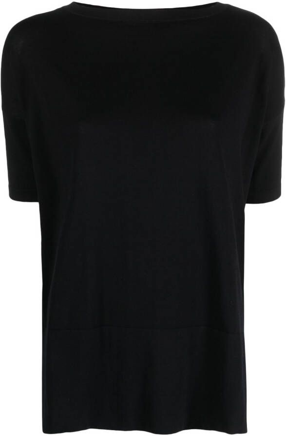 Wild Cashmere Katoenen T-shirt Zwart
