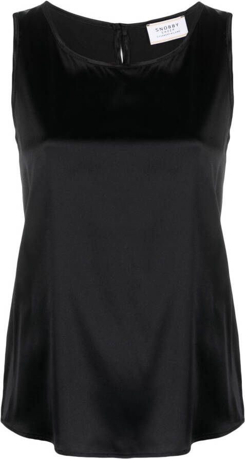 Wild Cashmere Mouwloze blouse Zwart